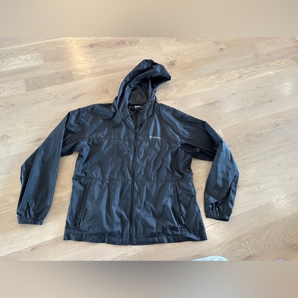 Columbia women's lightweight hooded windbreaker black size XL - Picture 1 of 8